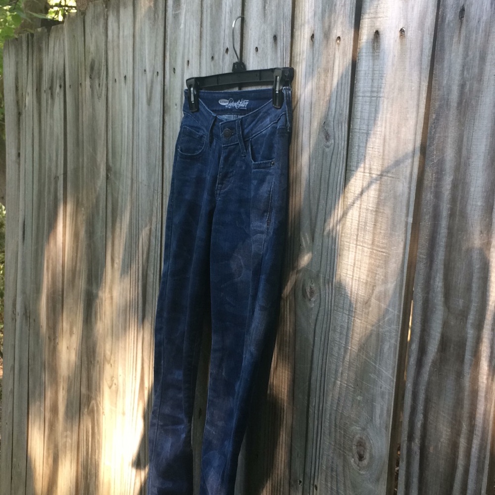 blue Camo Rockstar Pants - Picture 3 of 6